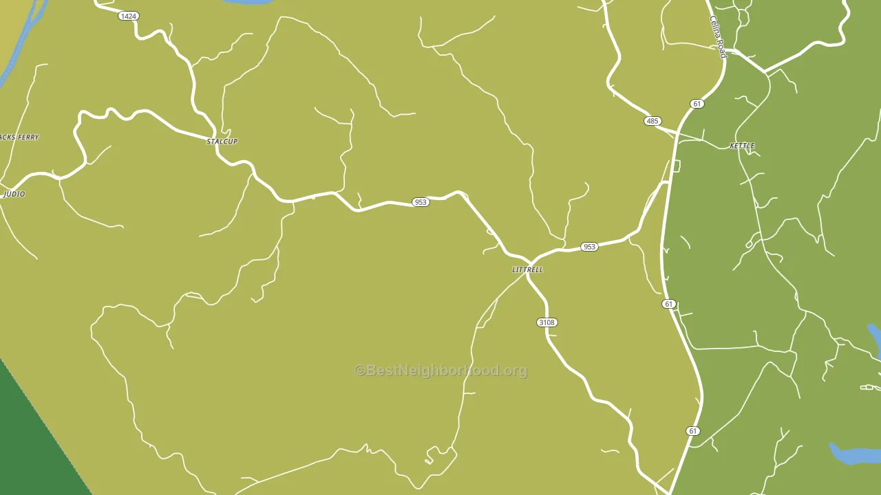 Littrell, KY block-group voter-turnout map