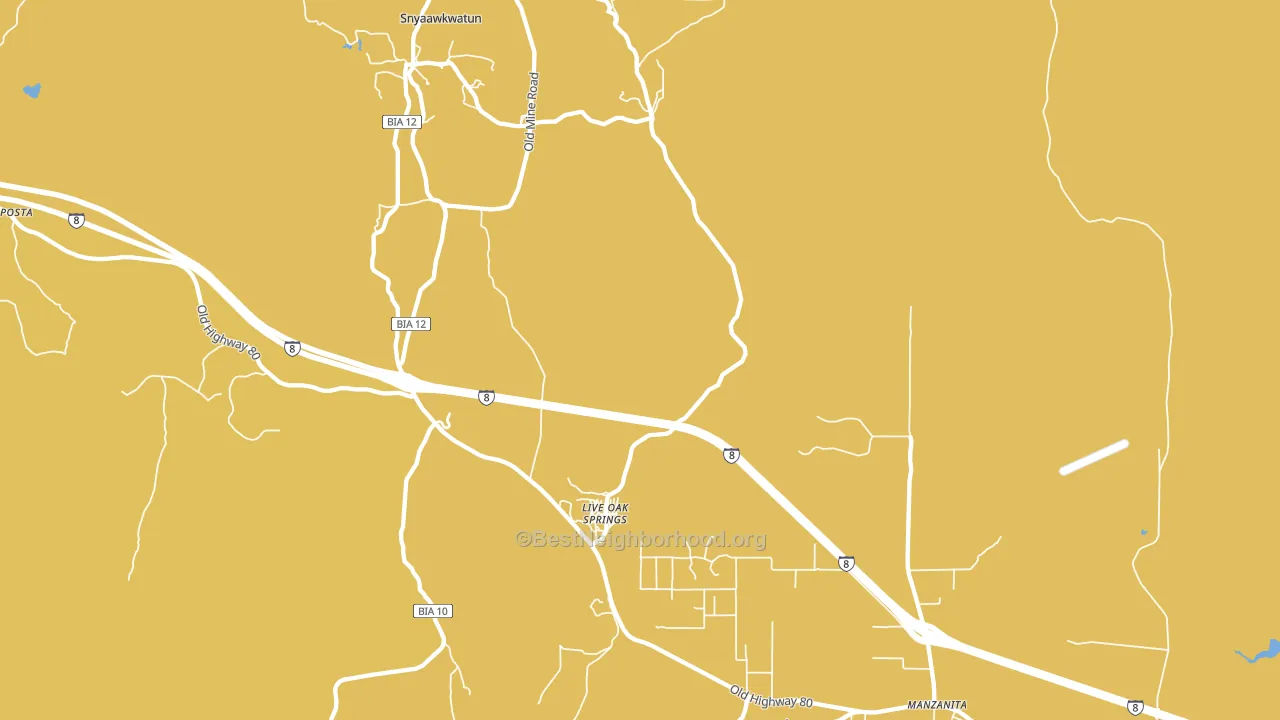 Live Oak Springs, CA block-group voter-turnout map