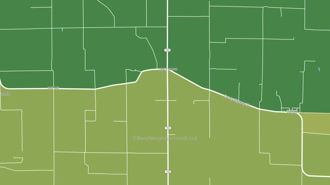 Lively Grove, IL block-group voter-turnout map