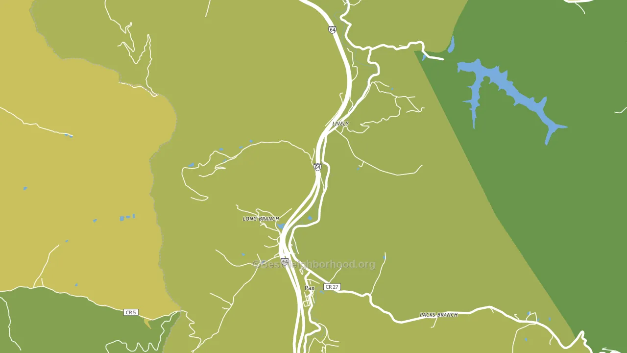 Lively, WV block-group voter-turnout map