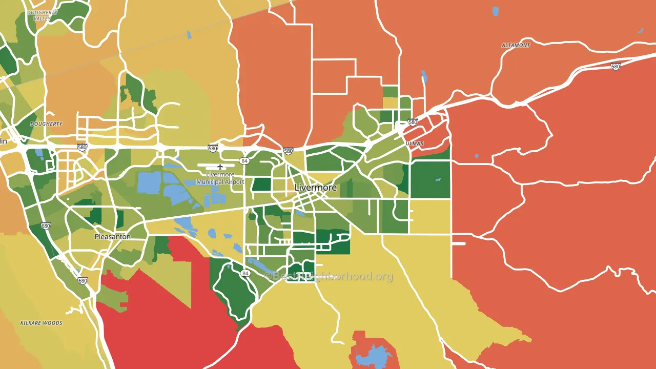 Livermore, CA block-group voter-turnout map