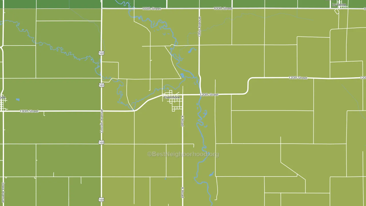 Livermore, IA block-group voter-turnout map