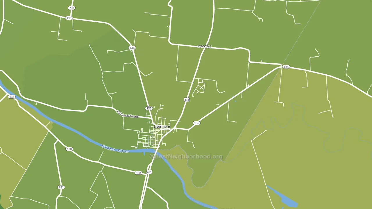 Livermore, KY block-group voter-turnout map
