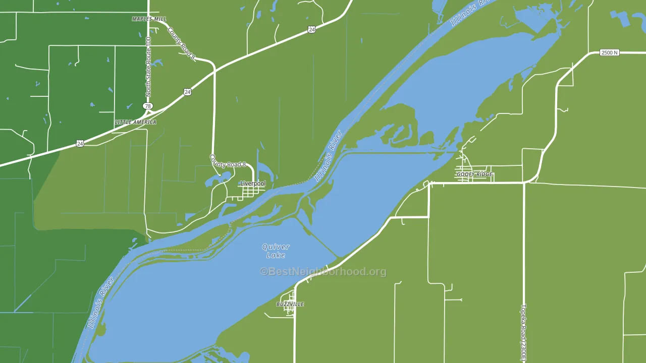 Liverpool, IL block-group voter-turnout map