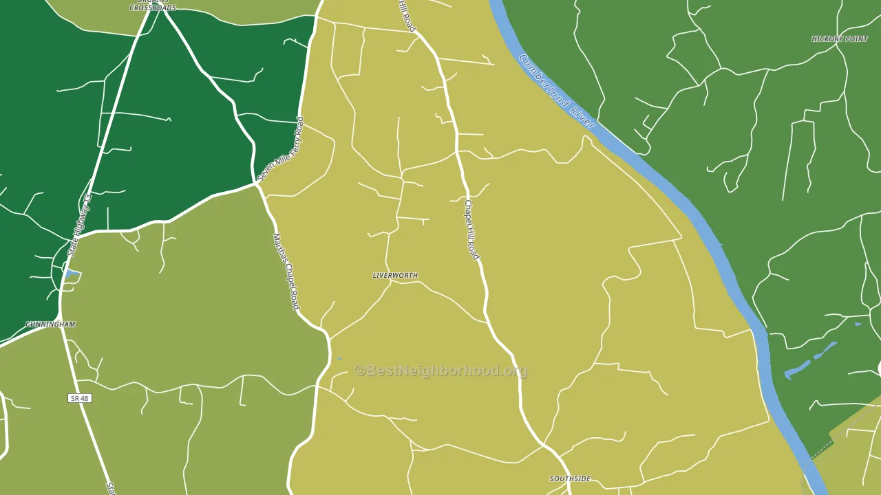 Liverwort, TN block-group voter-turnout map