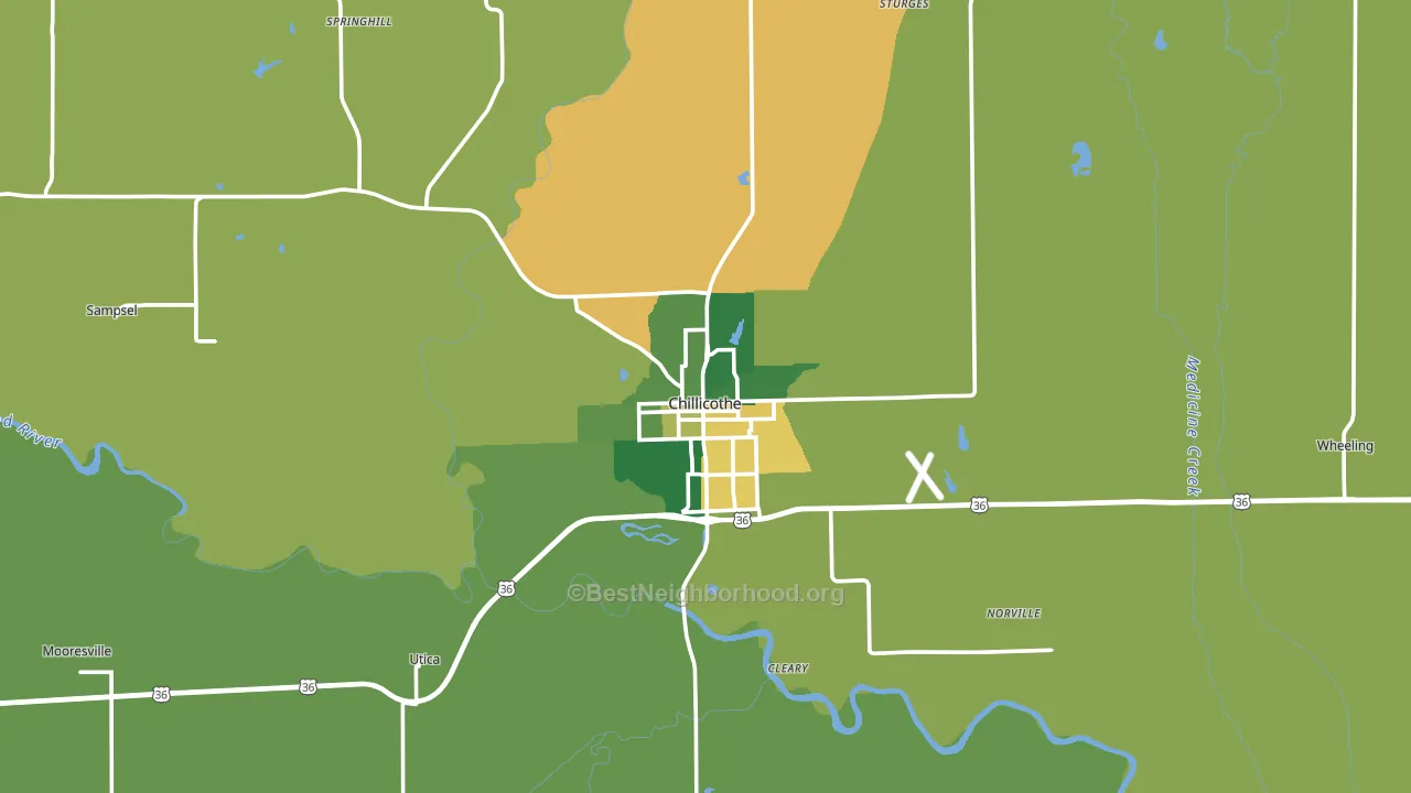 Livingston County, MO block-group voter-turnout map