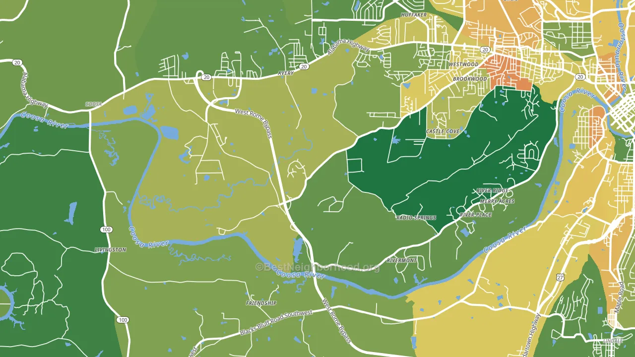 Livingston, GA block-group voter-turnout map