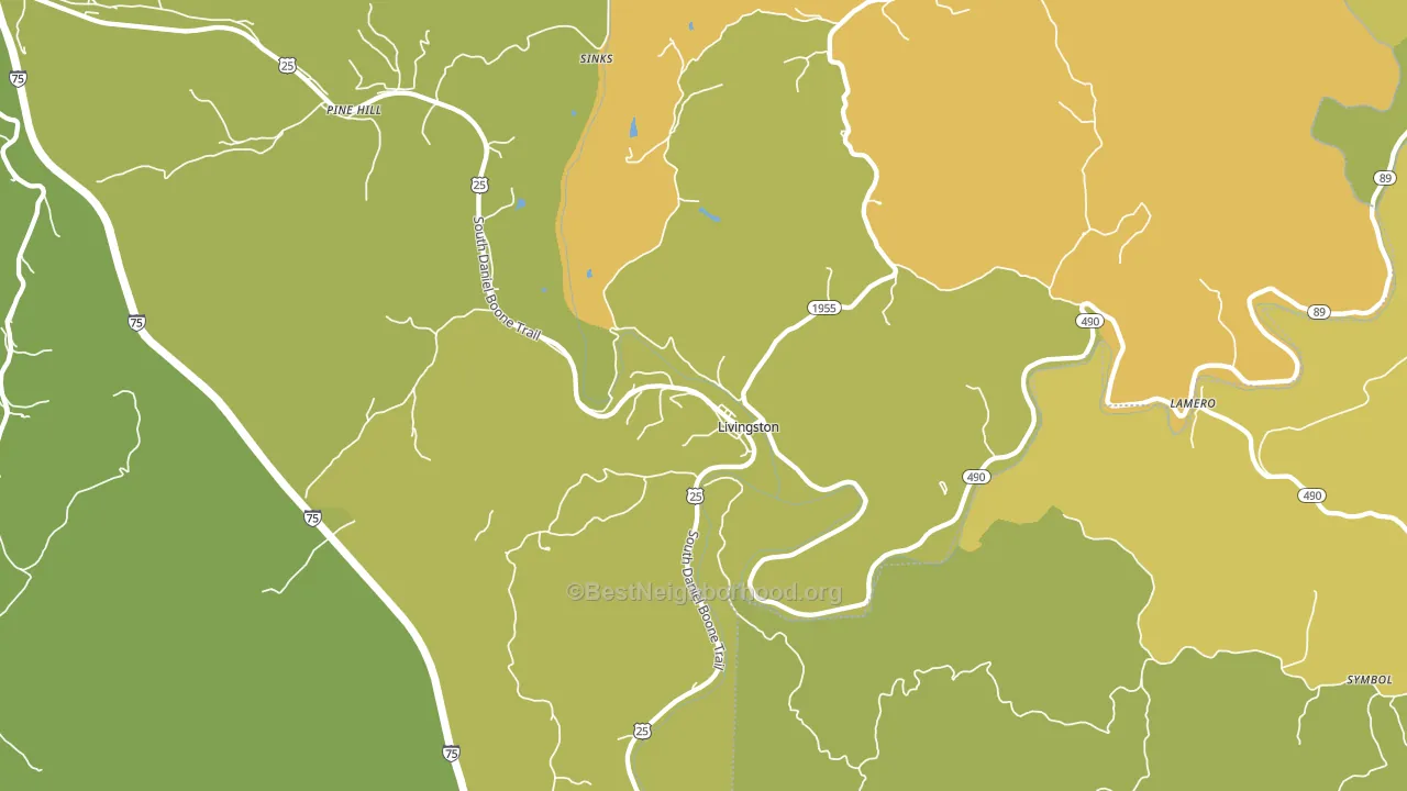 Livingston, KY block-group voter-turnout map