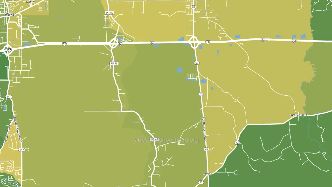 Livingston, LA block-group voter-turnout map