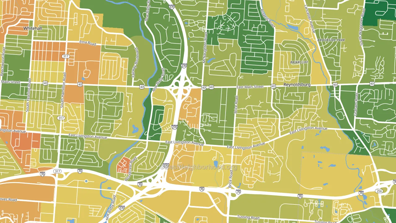 Livingston-McNaughten, Columbus, OH block-group voter-turnout map