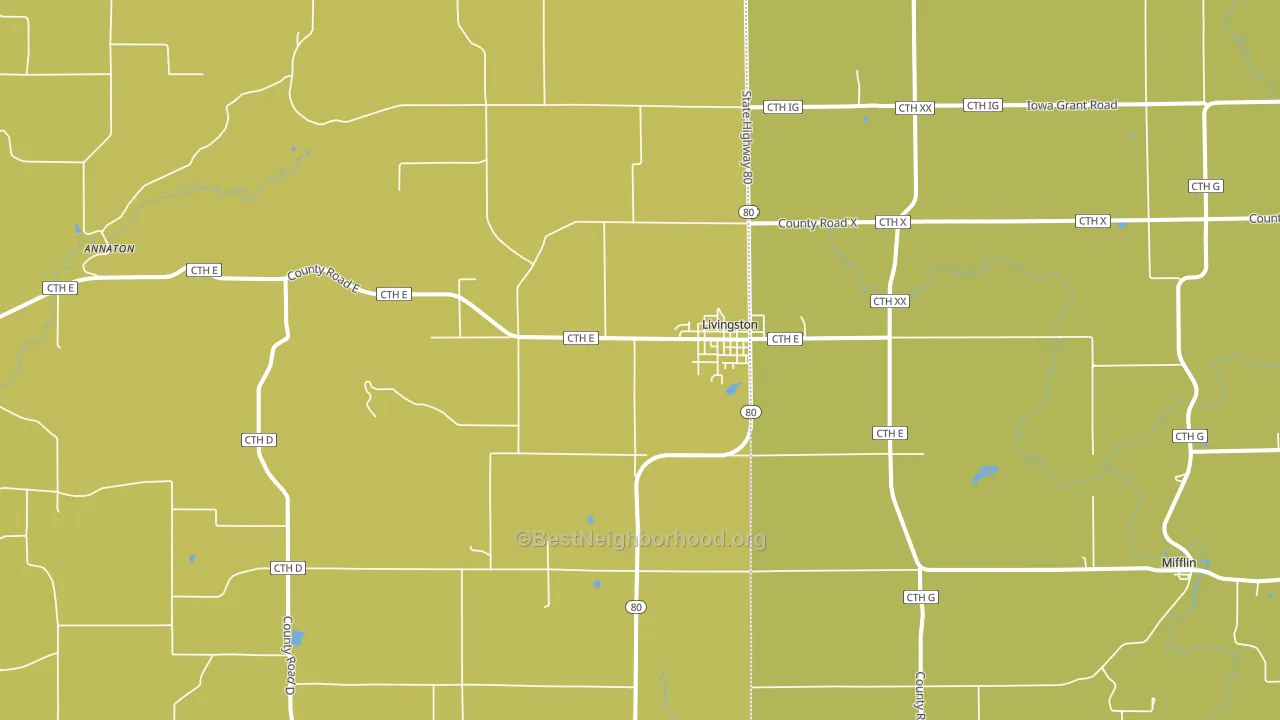 Livingston, WI block-group voter-turnout map