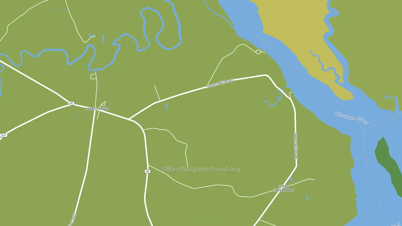 Lloyd Crossroads, NC block-group voter-turnout map