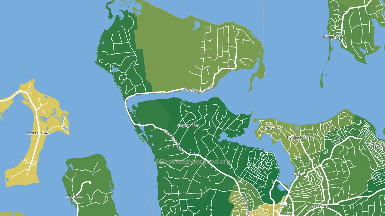 Lloyd Harbor, NY block-group voter-turnout map
