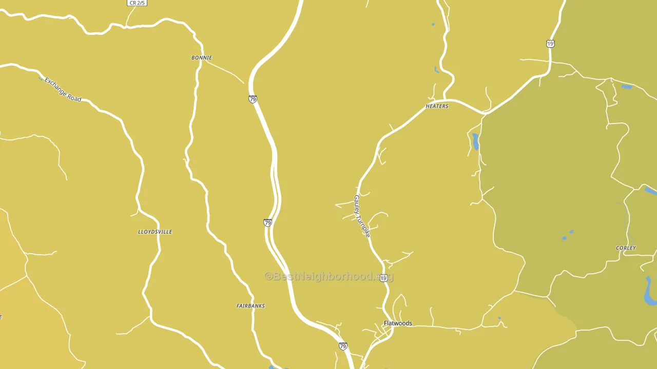Lloydsville, WV block-group voter-turnout map