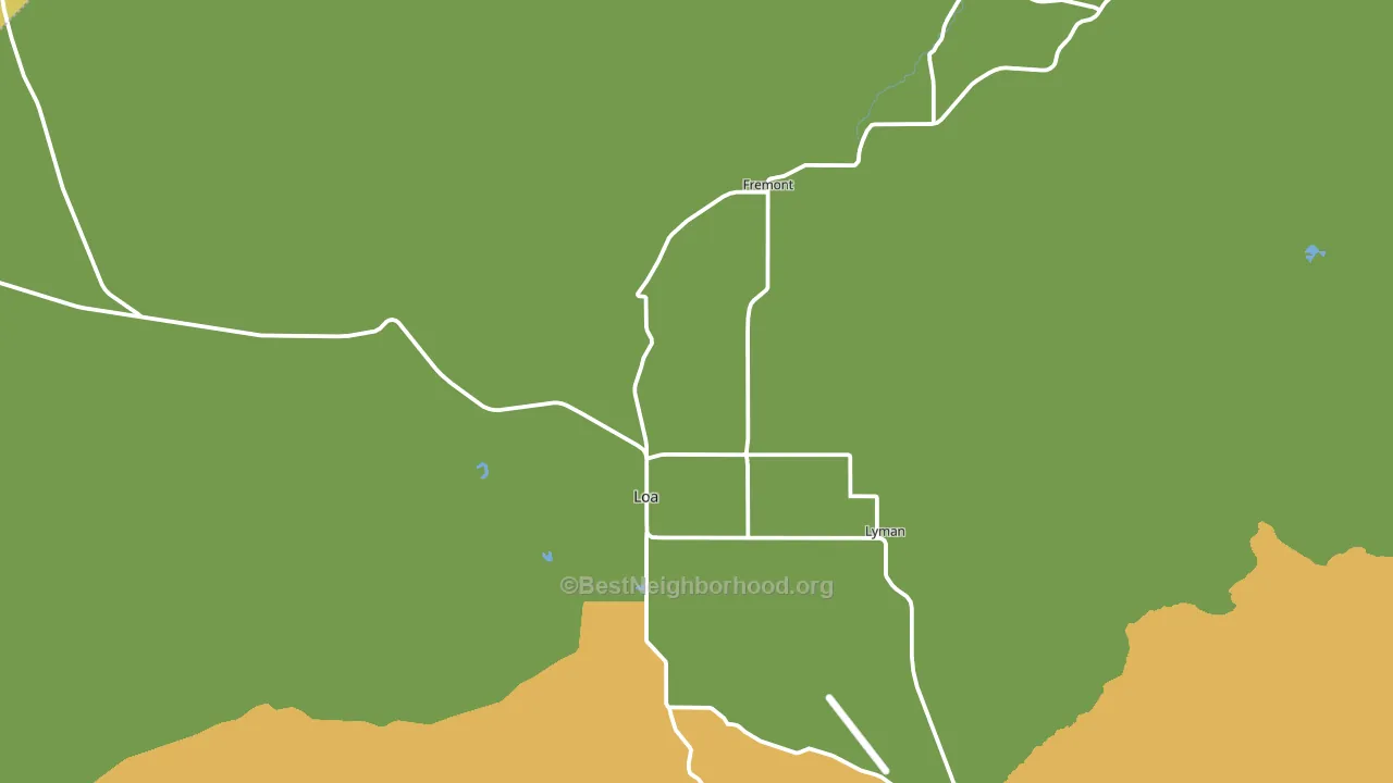 Loa, UT block-group voter-turnout map