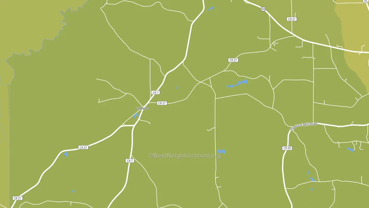 Loango, AL block-group voter-turnout map