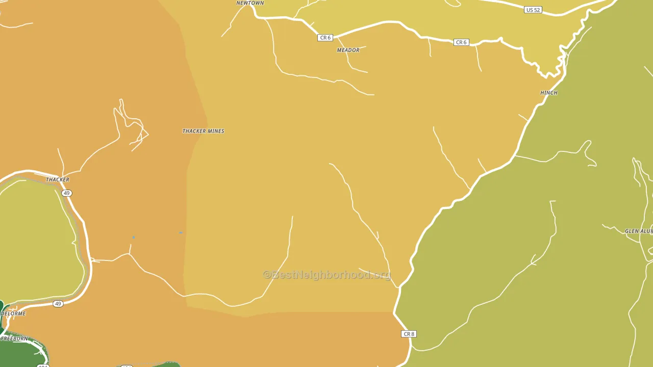 Lobata, WV block-group voter-turnout map