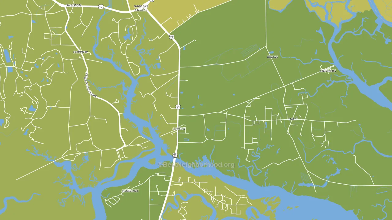 Lobeco, SC block-group voter-turnout map