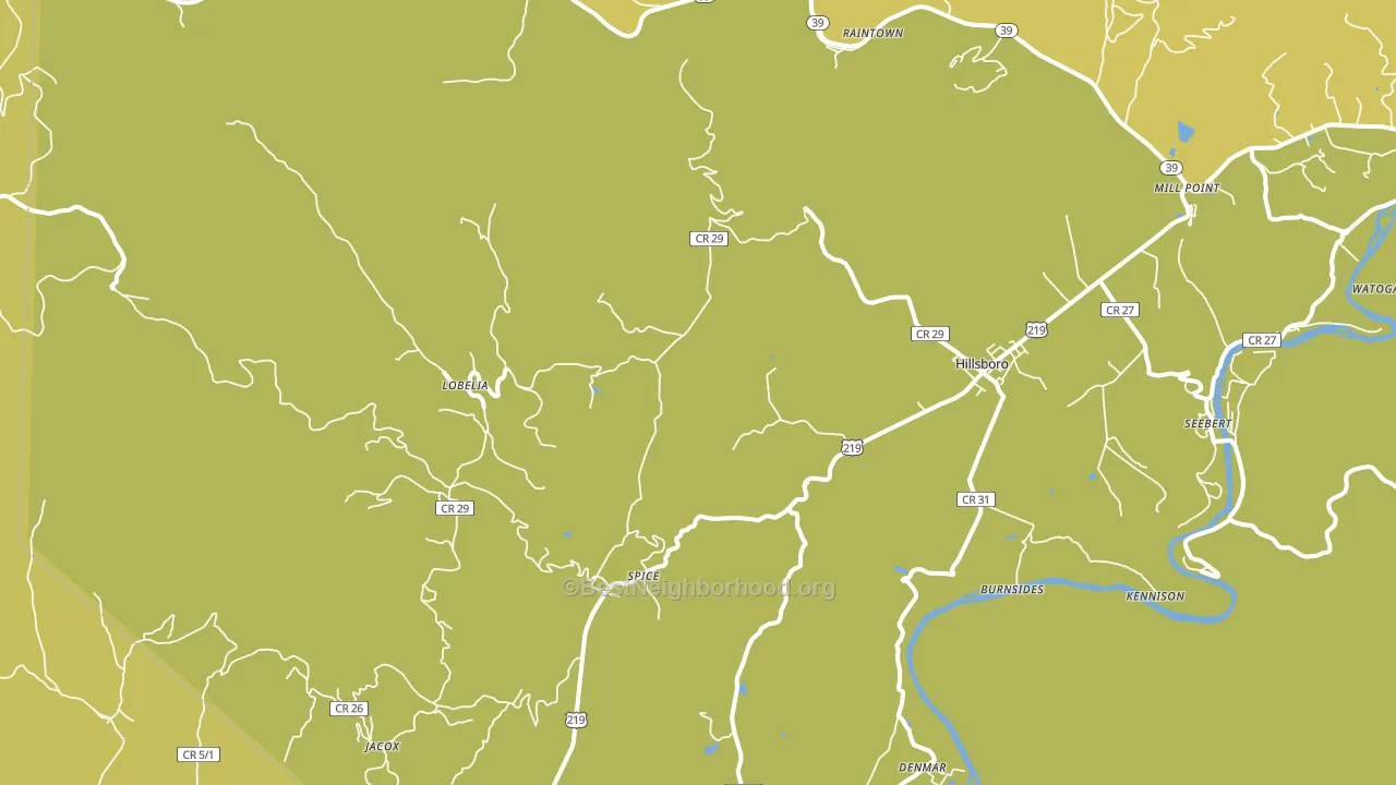 Lobelia, WV block-group voter-turnout map