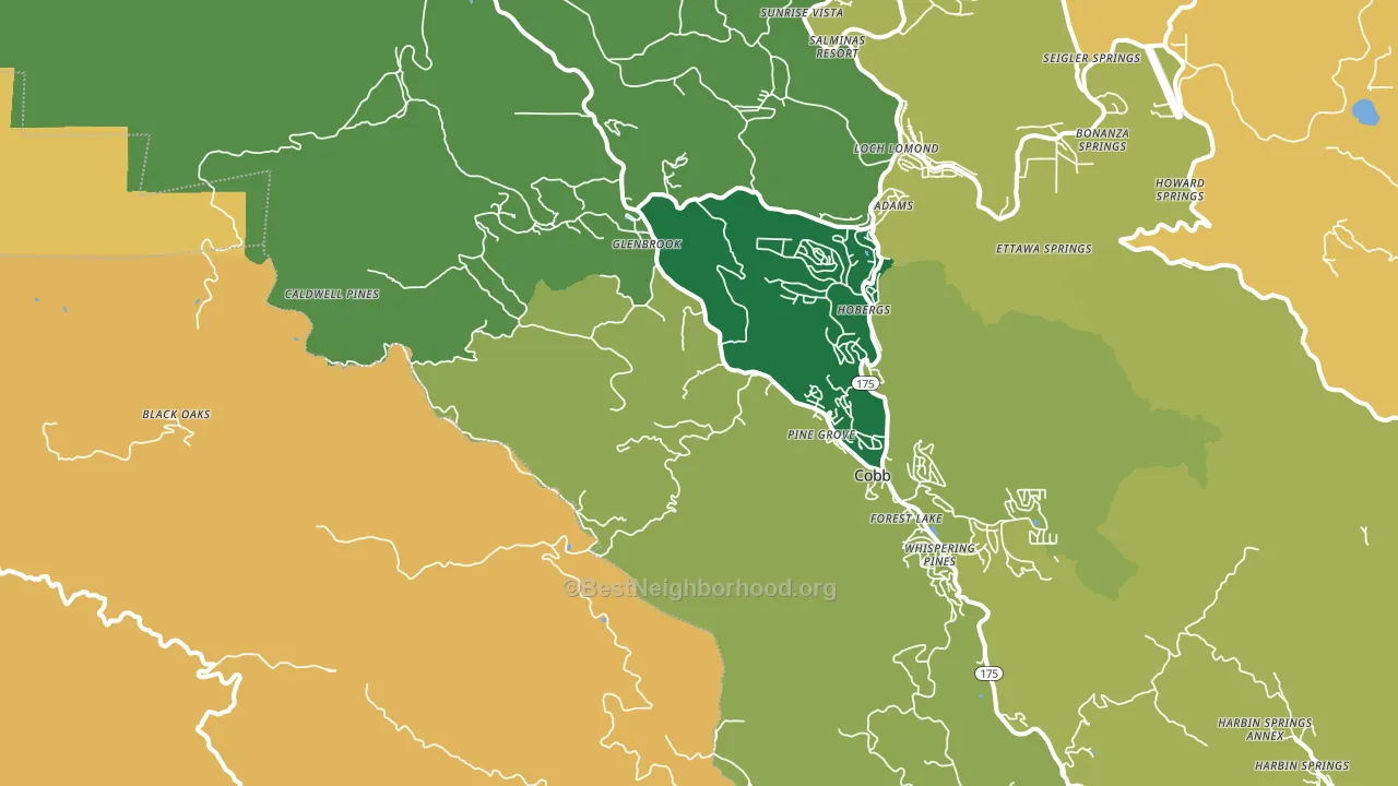 Loch Lomond, CA block-group voter-turnout map