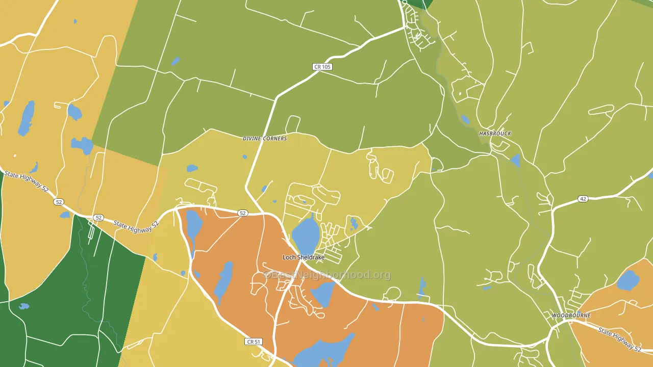 Loch Sheldrake, NY block-group voter-turnout map