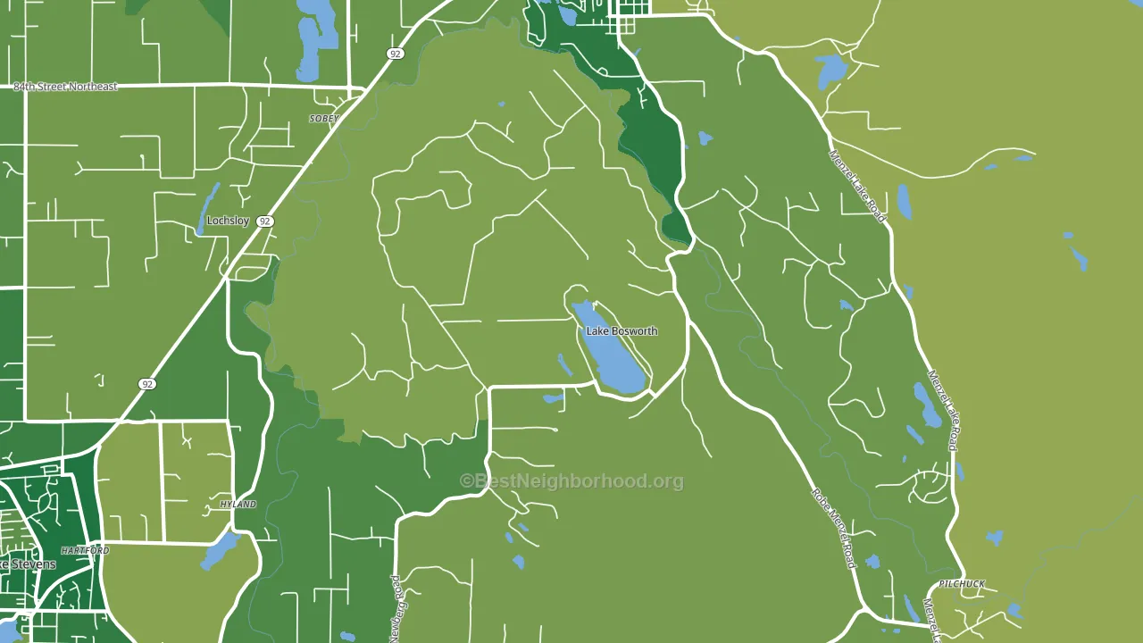 Lochsloy, WA block-group voter-turnout map
