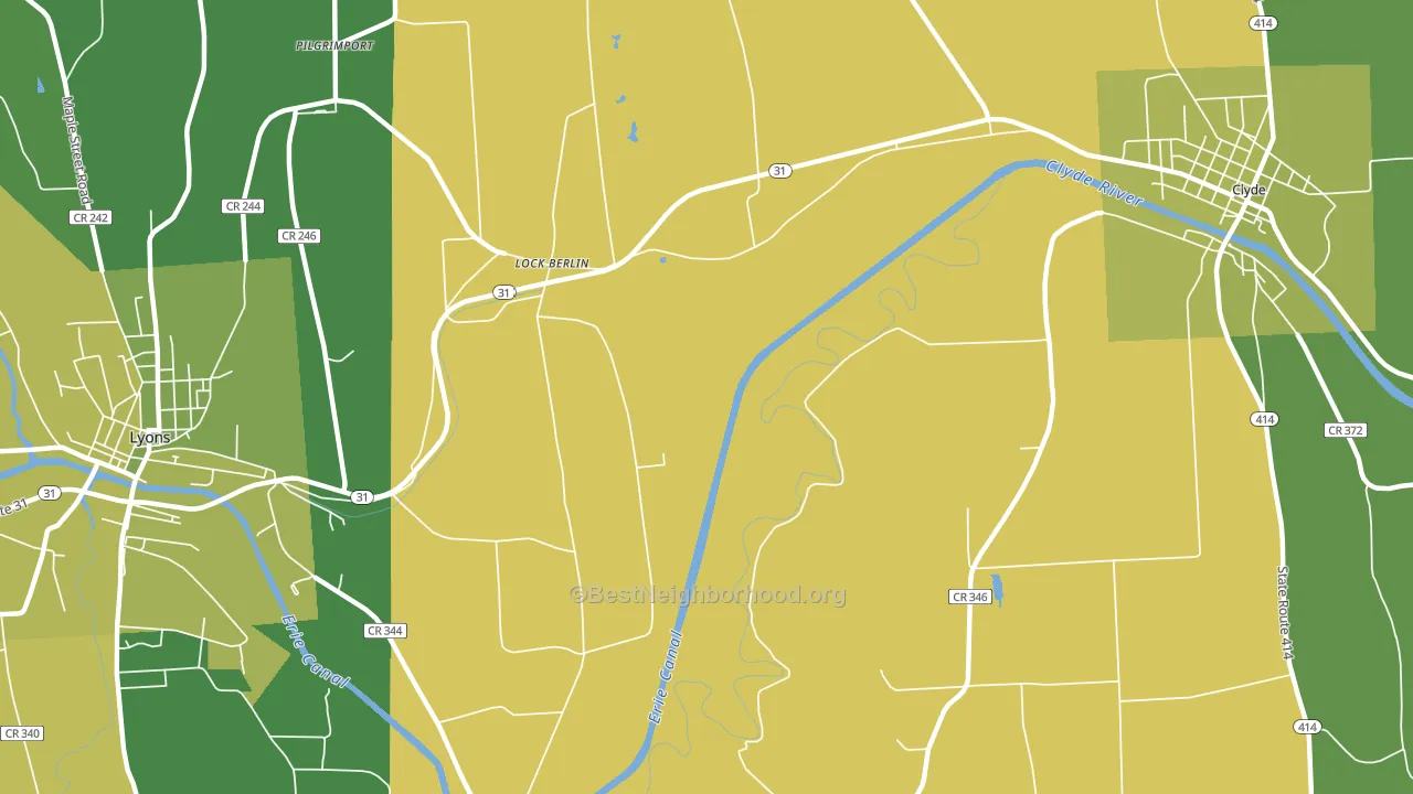 Lock Berlin, NY block-group voter-turnout map
