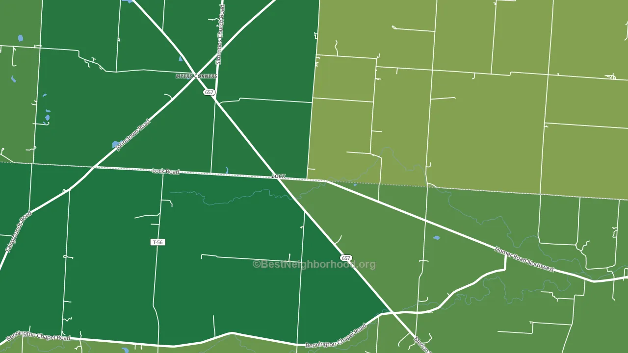 Lock, OH block-group voter-turnout map