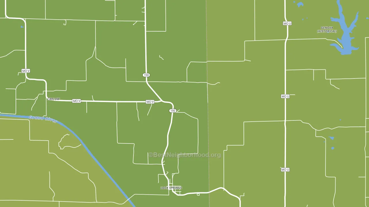Lock Springs, MO block-group voter-turnout map