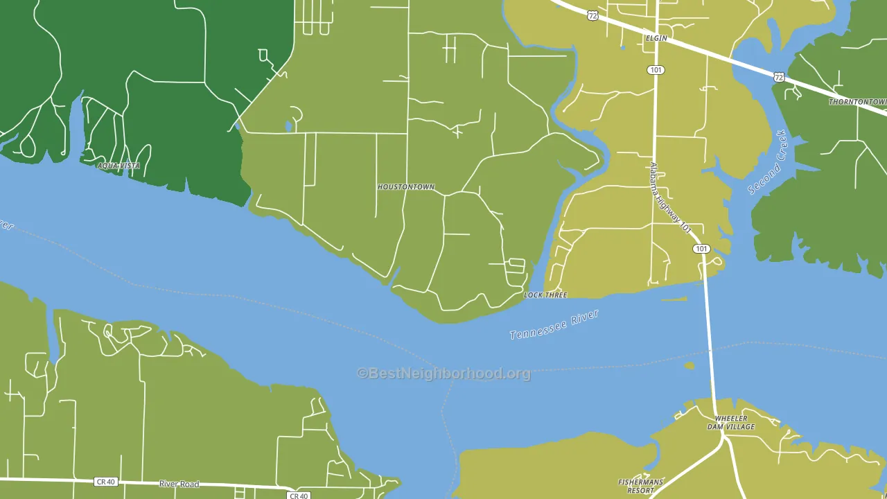 Lock Three, AL block-group voter-turnout map