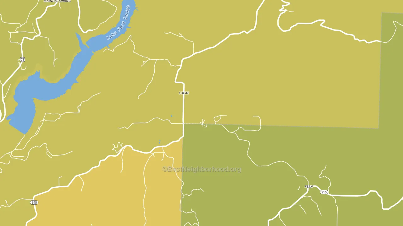 Locke, AR block-group voter-turnout map