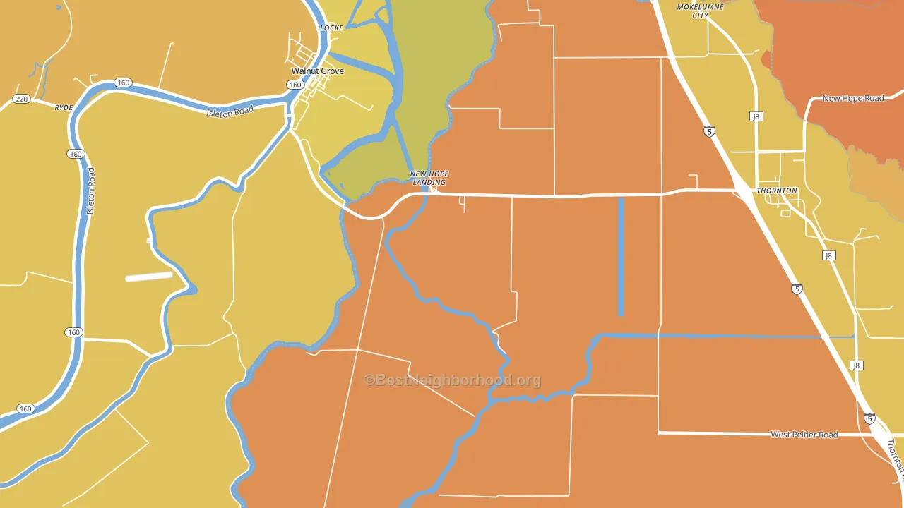 Locke, CA block-group voter-turnout map