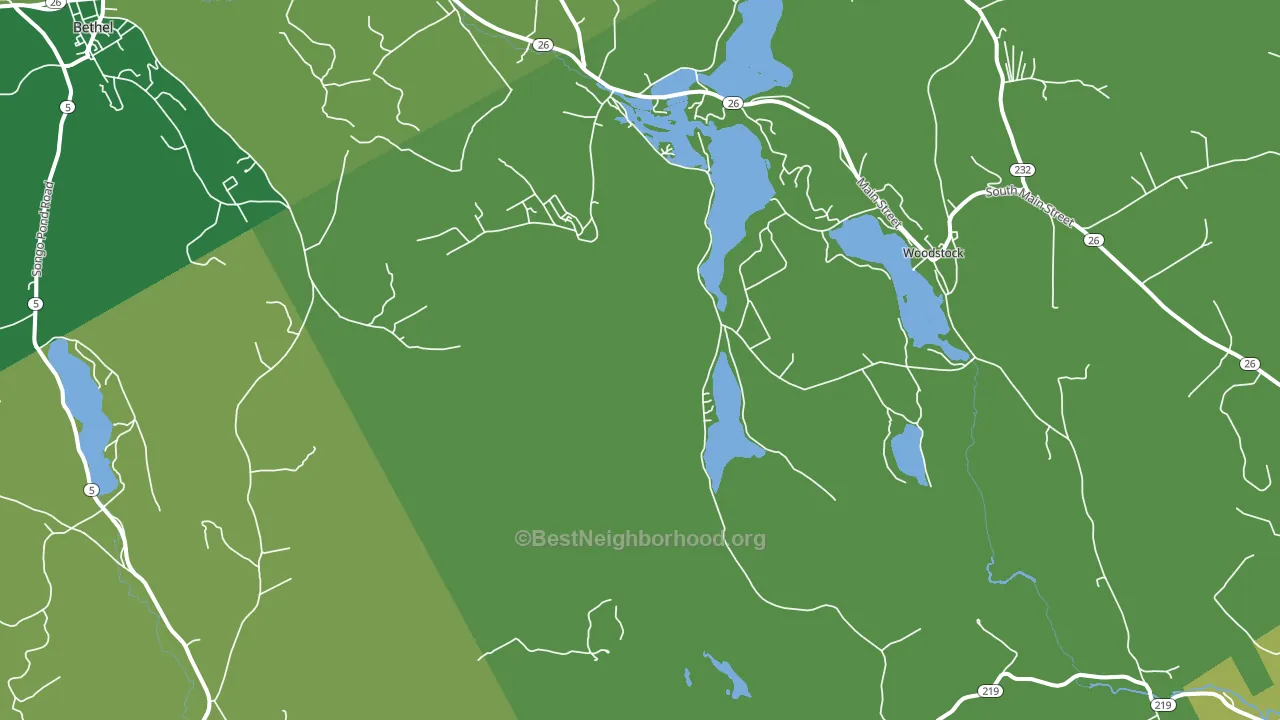 Locke Mills, ME block-group voter-turnout map
