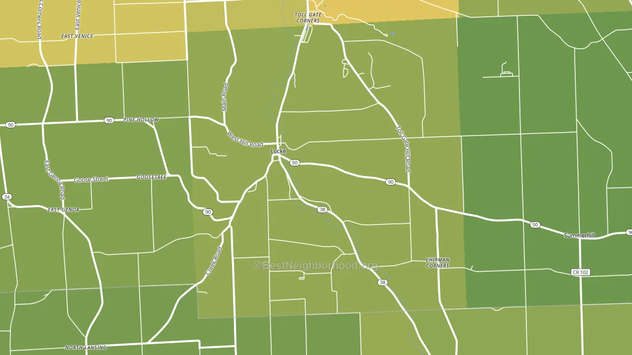 Locke, NY block-group voter-turnout map