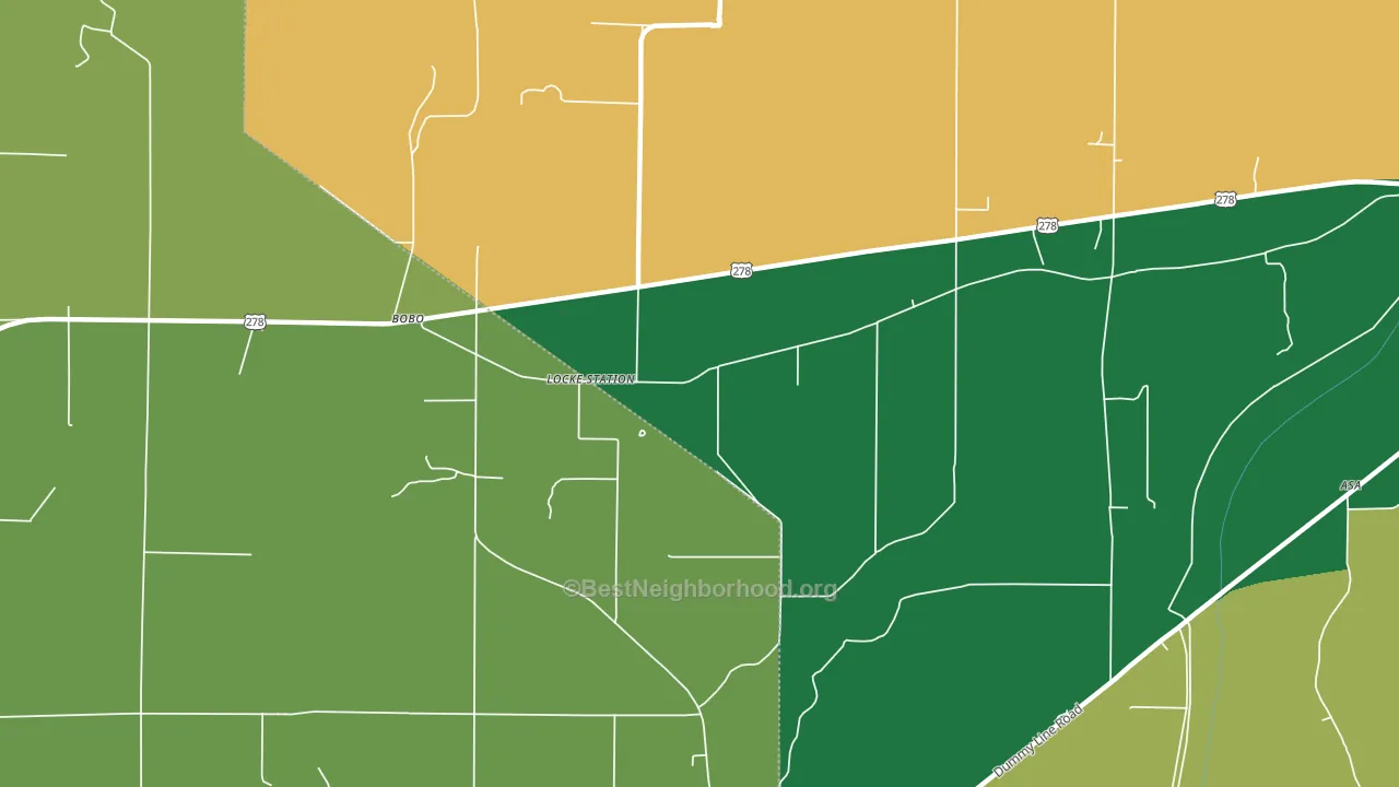 Locke Station, MS block-group voter-turnout map