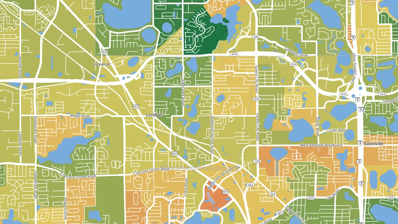 Lockhart, FL block-group voter-turnout map