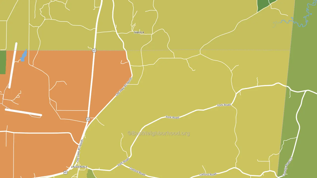 Lockhart, MS block-group voter-turnout map