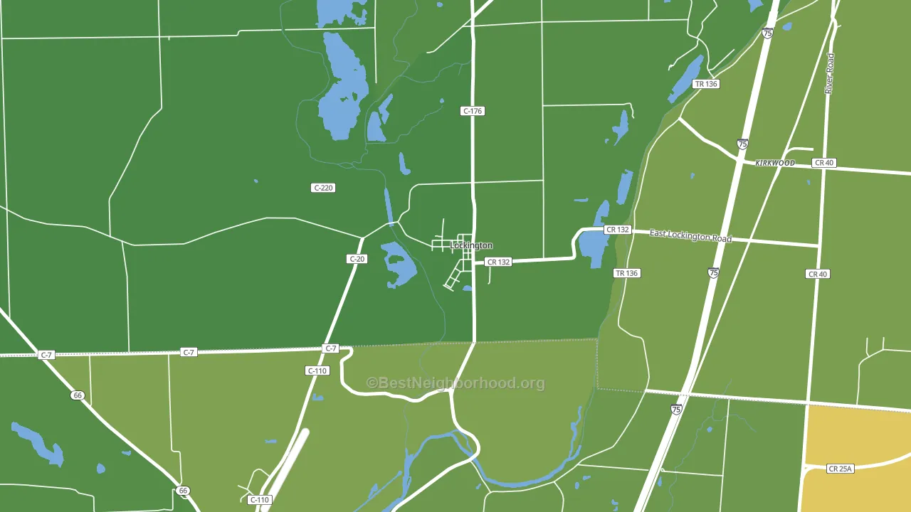 Lockington, OH block-group voter-turnout map