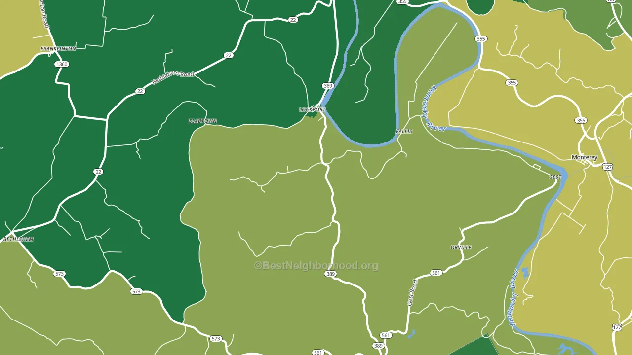 Lockport, KY block-group voter-turnout map