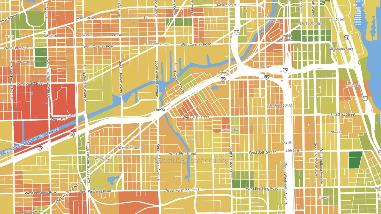 Locks, Chicago, IL block-group voter-turnout map