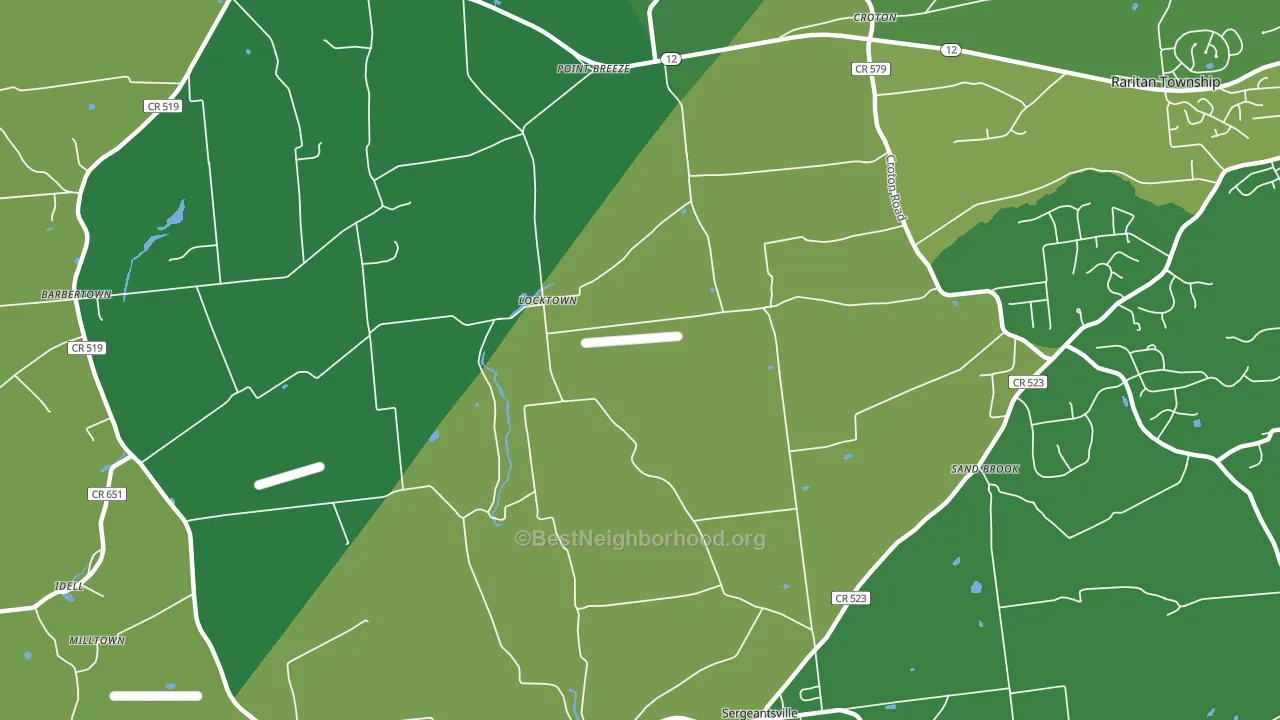 Locktown, NJ block-group voter-turnout map