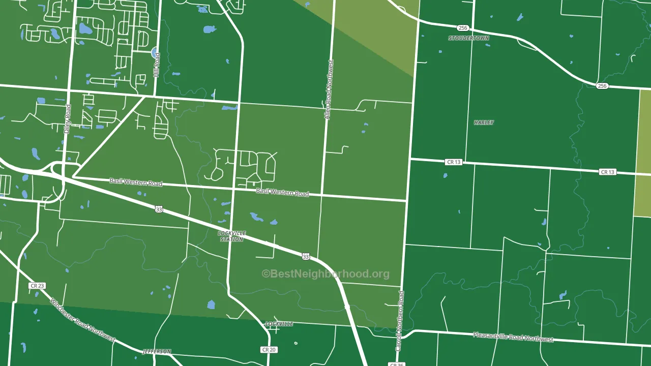 Lockville, OH block-group voter-turnout map