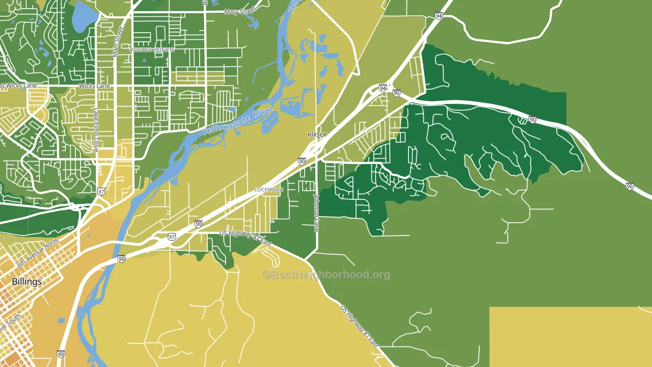 Lockwood, MT block-group voter-turnout map