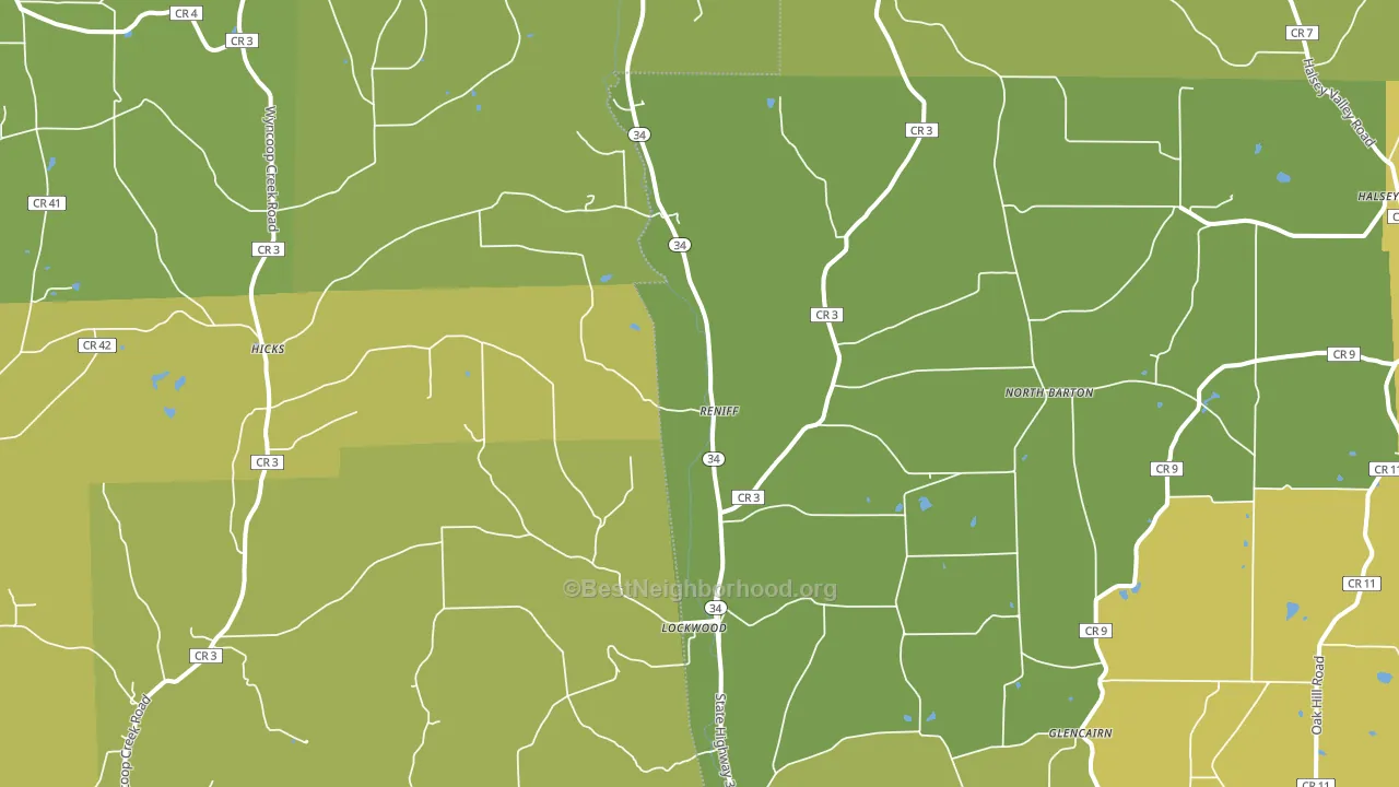 Lockwood, NY block-group voter-turnout map