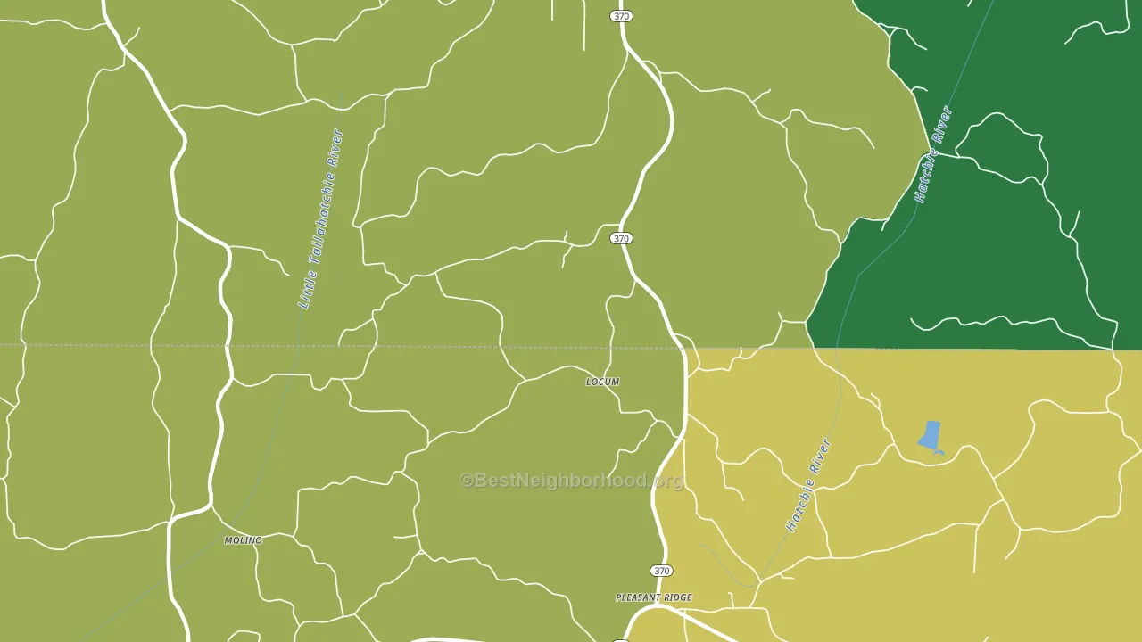 Locum, MS block-group voter-turnout map