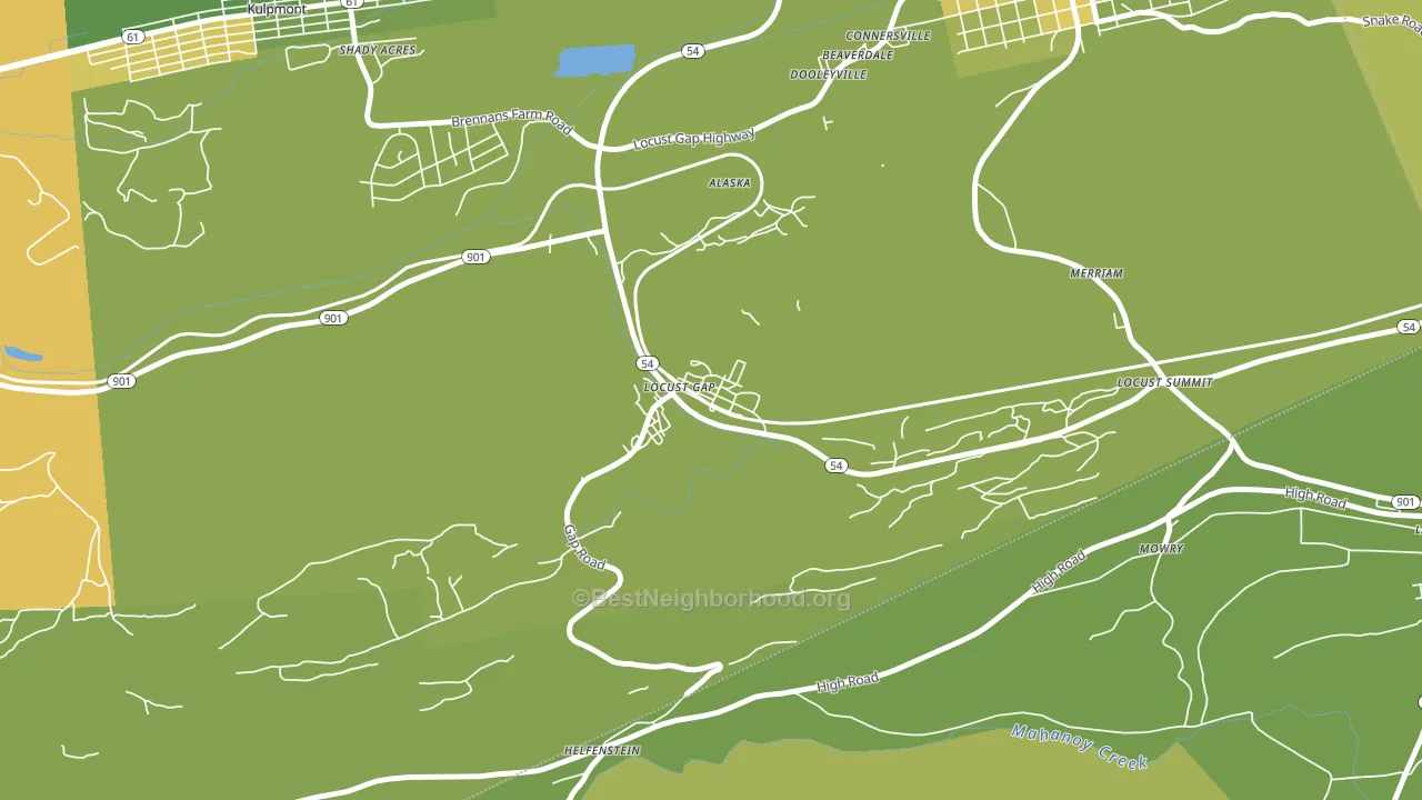 Locust Gap, PA block-group voter-turnout map
