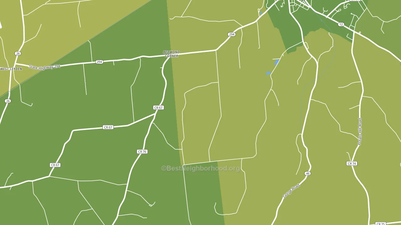 Locust Grove, NY block-group voter-turnout map
