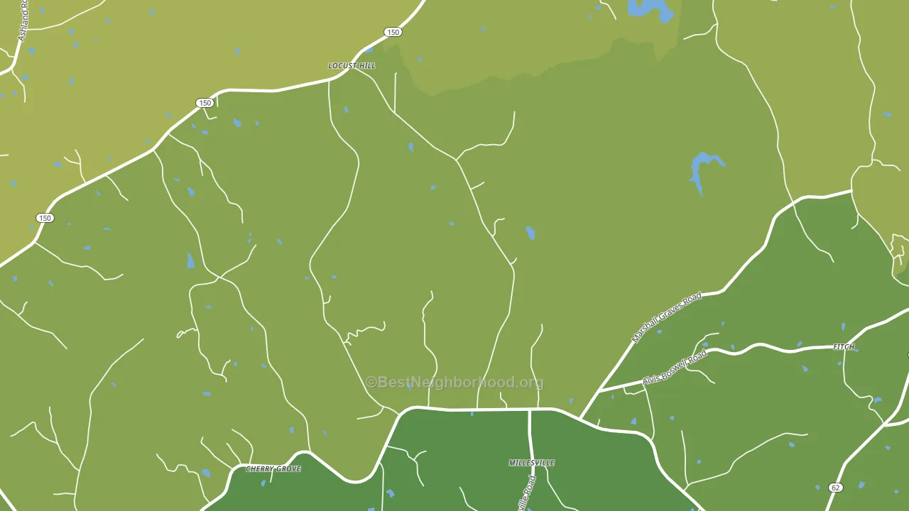 Locust Hill, NC block-group voter-turnout map