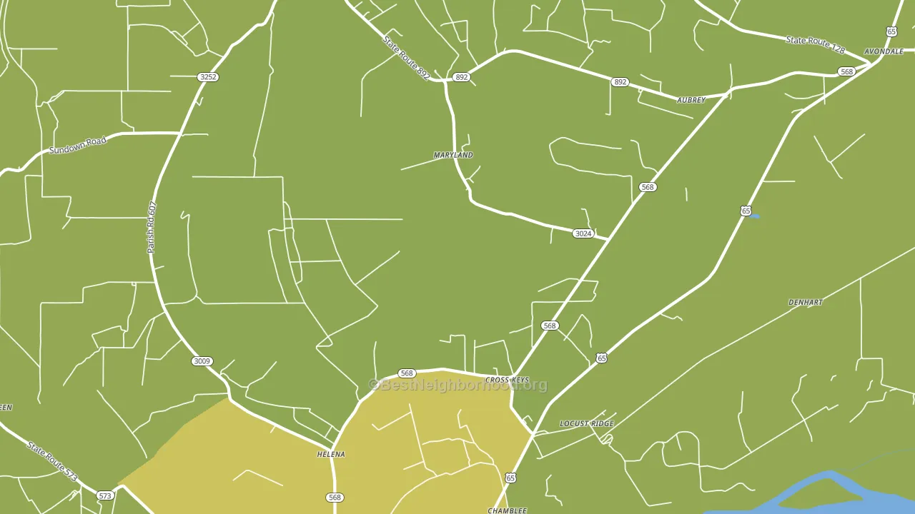Locust Ridge, LA block-group voter-turnout map
