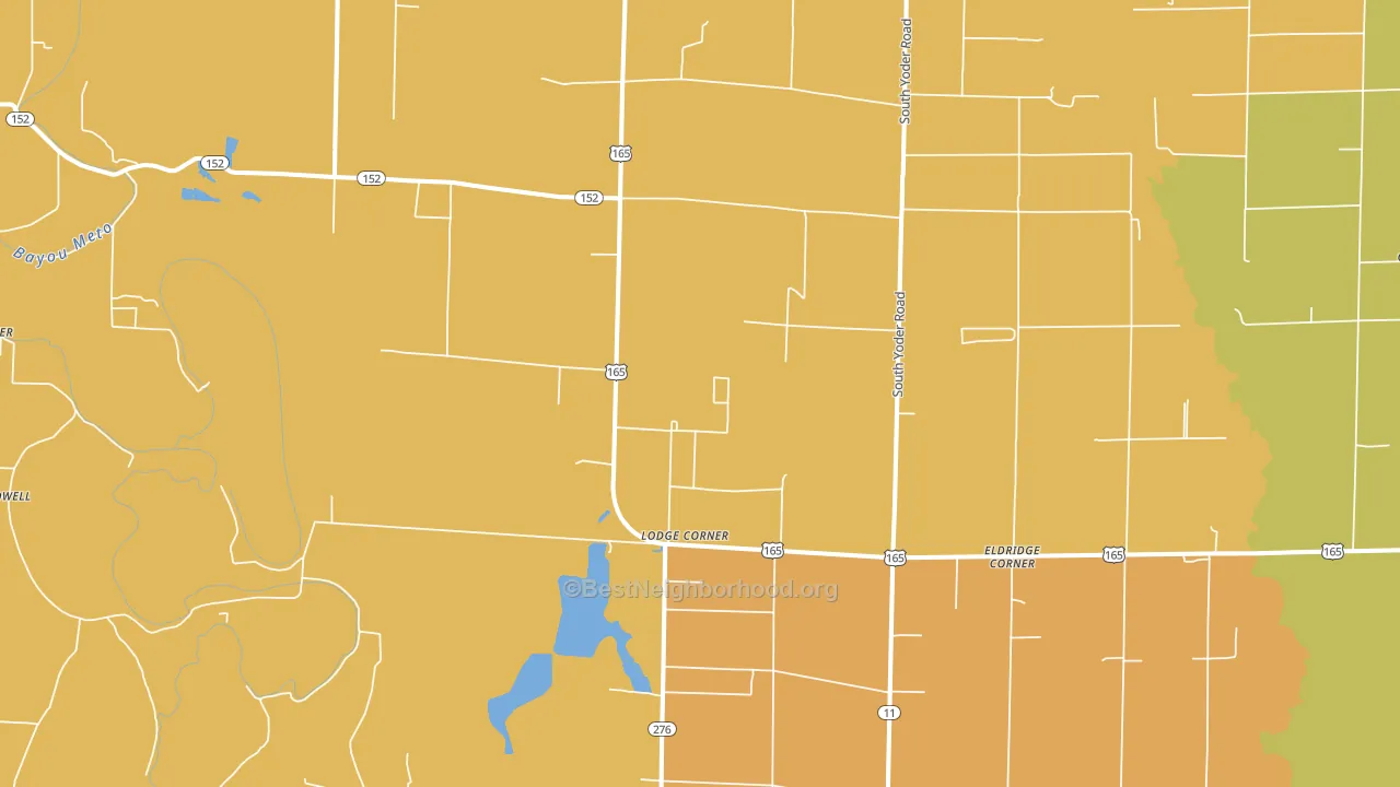 Lodge Corner, AR block-group voter-turnout map
